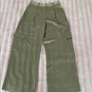 Babaton Satin Wide Leg Cargo Pants